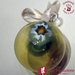 Palla di Natale Lime in vetro di Murano fatta a mano