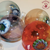 Confezione da 4 Palle di Natale in vetro di Murano fatte a mano