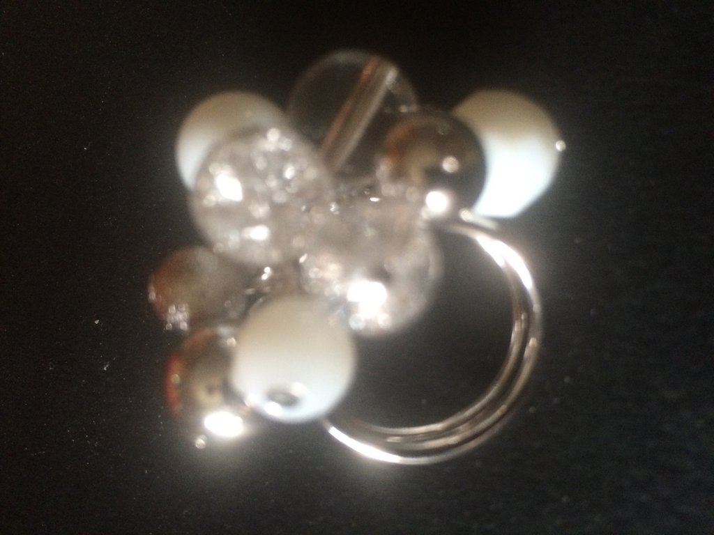 Anello Di Perline In Pietra Naturale, Elastico Stretch, Perline Di Riso Colorate, Regolabile Unica Misura Per Donna