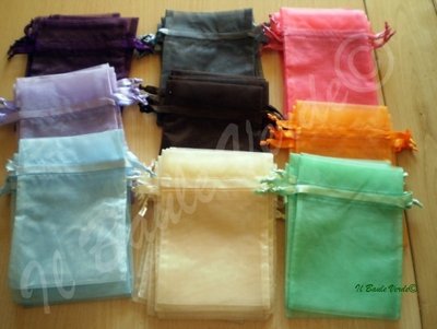 Bustine Per Confetti Comunione CLTPY 100pz Sacchetti Organza 20 X 30C, Sacchettini Per Gioielli Organza Per Confetti