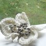 Decorazione matrimonio allestimento vetrina farfalla realizzata ad uncinetto e impreziosita da strass o bomboniera chiudi sacchetto porta confetti
