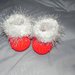 Scarpette stivaletti scarpine bebè rosso Natale uncinetto handmade regalo 