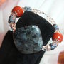 bracciale armonico labradorite diaspro rosso ossidiana fiocco neve cristallo rocca arg925