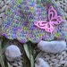 Cappellino neonata farfalla uncinetto