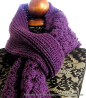 Pattern - Schema  per Viola - grande sciarpa uncinetto crochet + maglia knit senza cuciture (file PDF) 