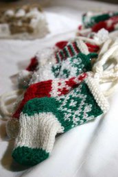 Calzette da appendere realizzate a maglia made in Italy 100% pura lana vergine