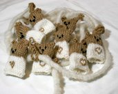 Attenzione inserzione riservata!!! Orsetti bianchi da appendere made in Italy 100% in pura lana vergine