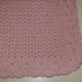 Copertina rosa in pura lana per culla o carrozzina all'uncinetto