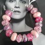 bracciale rigido pandorine rosa