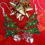~ Christmas Earring ~ Christmas tree Earring ~ Orecchino albero di natale con perline miyuki e campanellino