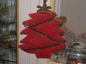 Addobbo a forma di albero di Natale rosso