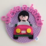 Rahmenlos - Targa decorativa in metallo per bambini di villaggio