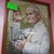 quadro papa Giovanni II papa buono ricamato a mano con mouline'