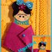 Portachiavi Frida Kahlo in feltro