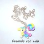 collana ciondolo in fimo little pony rainbow