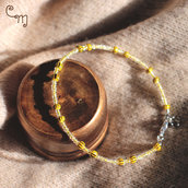 Bracciale semirigido con perle in vetro gialle - B.20.2015