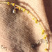 Girocollo con perle in vetro giallo e bottone vintage - C.76.2015