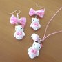 INSERZIONE RISERVATA PER MARY POPPINS - demi parure kitty fimo