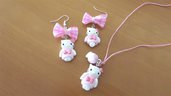 INSERZIONE RISERVATA PER MARY POPPINS - demi parure kitty fimo