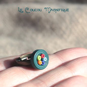 Anello bimba con bottone  e perline - A.21.2015