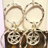 Collana con pentacolo a tripla luna - wicca, stregoneria, pagana, new age, metafisica - Italia