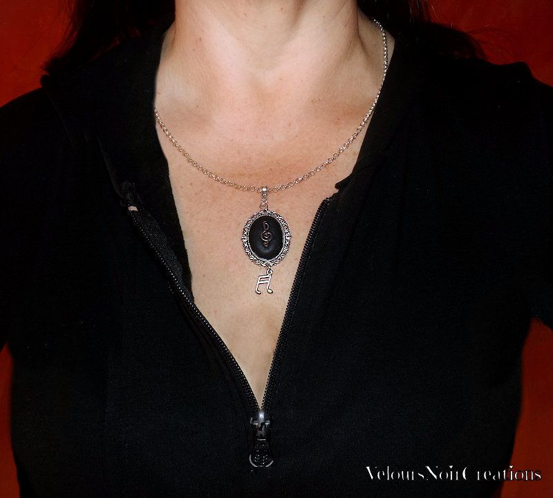 Collana Con Chiave Di Violino E Nota Musicale | Gioiello In Tonalità Dorata Per Musicisti | Regalo Per Lei In Sacchetto Organza