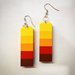 Orecchini pendenti con mattoncini "Lego" vari colori