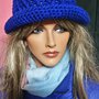 cappello donna ,colore blu