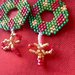 ~ Christmas Earring ~ Earrings / Orecchini natalizi con perline Miyuki / Ghirlanda di Natale