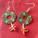 ~ Christmas Earring ~ Earrings / Orecchini natalizi con perline Miyuki / Ghirlanda di Natale