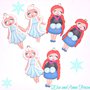 CIONDOLO CHARMS FIMO PRINCIPESSA ELSA O ANNA FROZEN A SCELTA GRANDI 4CM PER COLLANA