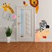 Adesivi colorati Animali intorno alla porta (2505f)