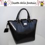 Borsa Donna Semirigida Pelle Colore nero Modello CHIRA a mano