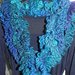 Sciarpa sciarpone collana toni dell'azzurro fatta a mano regalo infinity scarf 