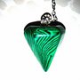 PENDOLINO IN MALACHITE - RITUALI WICCA