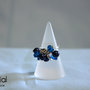 Anello con Biconi e Perle - Night Blue