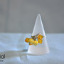 Anello con Biconi e Perle - Pastel Yellow