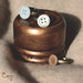 Anello bimba con bottone  in madreperla oro - A.24.2015