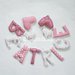 BEATRICE: una ghirlanda di lettere in cotone e lurex a stelle e pois rosa per decorare la sua cameretta