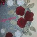 Dietroporta targa laurea con rose,fiocco , pergamena e libro in tessuto