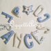 FRANCESCO: una ghirlanda di lettere imbottite per decorare con il suo nome la cameretta