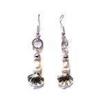 Boucles D'oreilles Pendantes Perle D'eau Douce Et Quartz Fumé - Argent 925