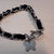 Bracciale velluto nero charms farfalla