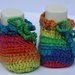 Scarpine da bebè in lana multicolor 