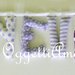 GINEVRA: una ghirlanda di lettere imbottite viola e lilla per decorare con una ghirlanda la sua cameretta
