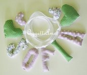 SOFIA: una ghirlanda di lettere lilla e verdi per decorare la sua cameretta!