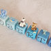 Cubi nome decorativi idea regalo decorazione cameretta bimbo animaletti e scala di blu