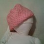 Cappellino in lana rosa per bambina