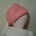 Cappellino in lana rosa per bambina