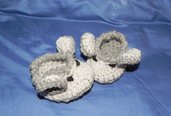 Scarpette scarpine topino Mickey Mouse bambini realizzate ad uncinetto
